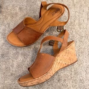 Born Women's Brown Wedge Sandals